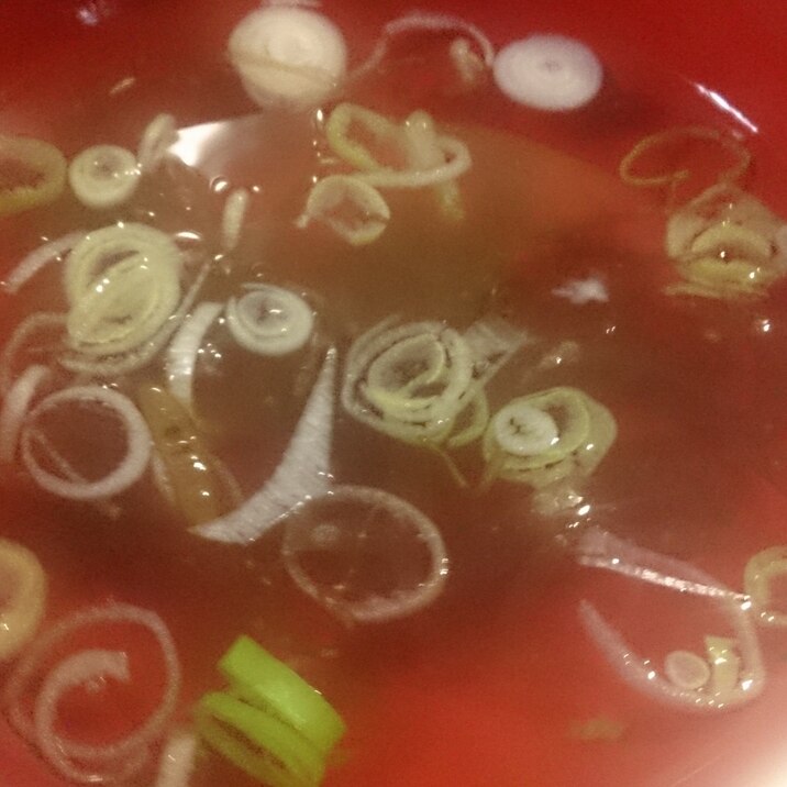 ふのりとねぎのスープ